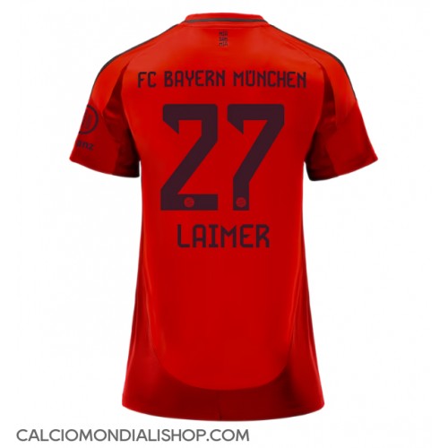 Maglie da calcio Bayern Munich Konrad Laimer #27 Prima Maglia Femminile 2024-25 Manica Corta